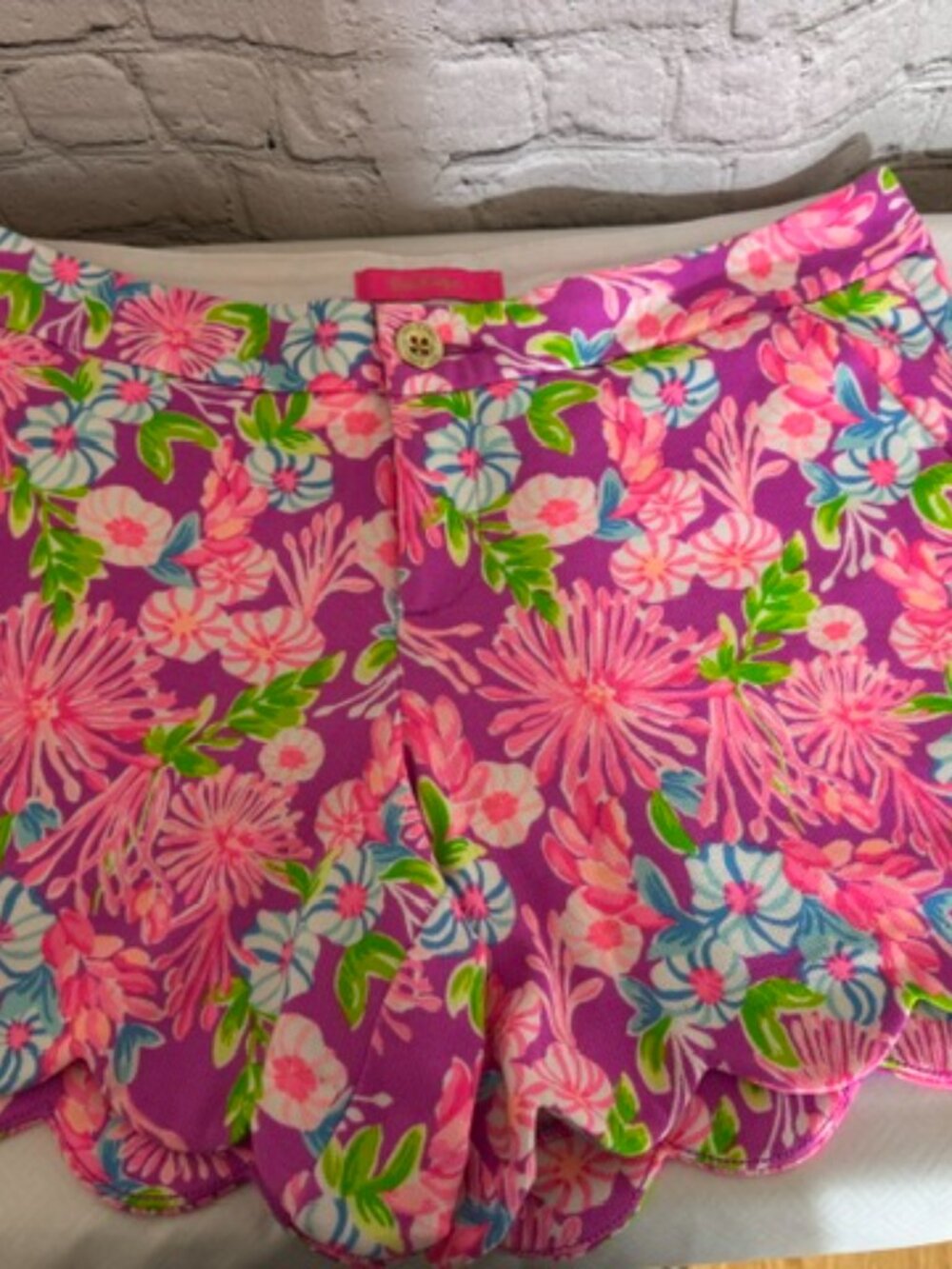 NWT Lilly Pulitzer Buttercup Knit Shorts Moms The Word Amethyst Size 8